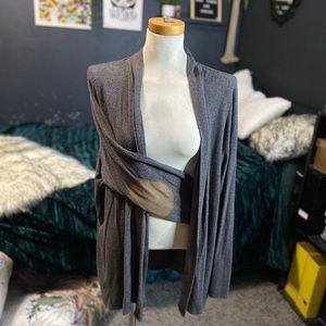 Women’s Grey long sleeve Cardigan with elbow pads